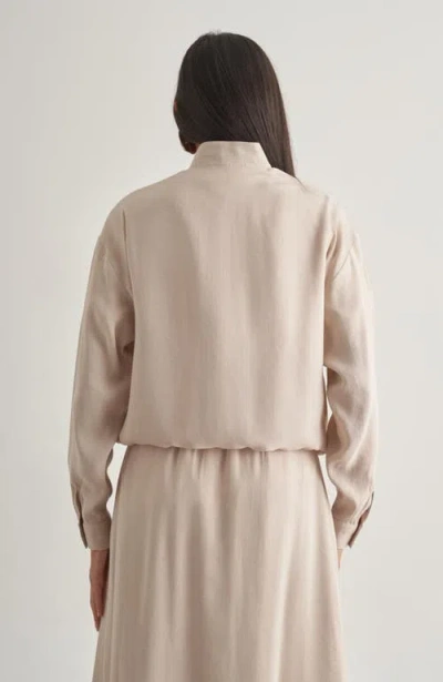 Mizalle Drawstring Jacket In Neutral