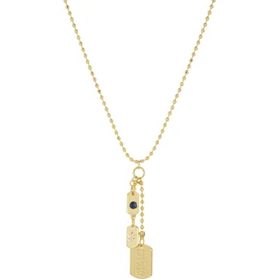 Marlyn Schiff Shalom Charm Necklace In Gold