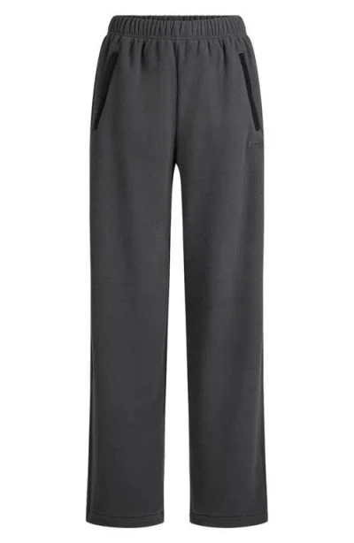 Skims Outdoor Fleece Straight Leg Pants In Gray