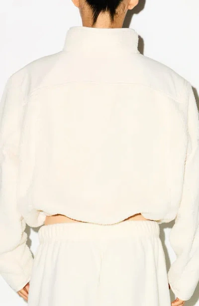 Skims Faux Shearling Zip Jacket In Neutral