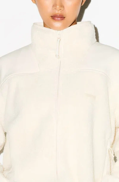Skims Faux Shearling Zip Jacket In Neutral