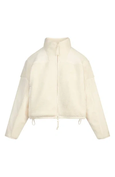 Skims Faux Shearling Zip Jacket In Neutral