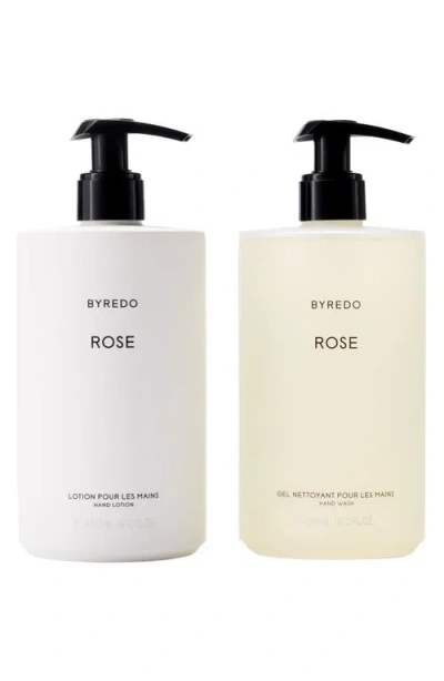 Byredo Les Mains Rose Hand Wash And Lotion Gift Set In Transparent