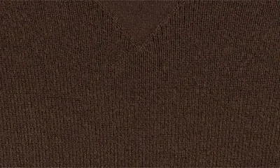 Merz B Schwanen Merino Ribbed Crewneck Sweater In Brown