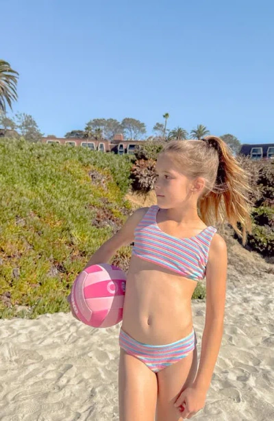 Pq Swim Kids' Finley Two-piece Swimsuit In Pink