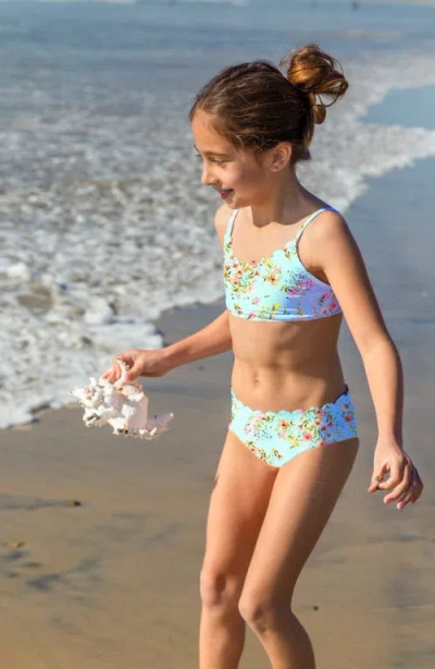 Pq Swim Kids' Remy Seamless Two-piece Swimsuit In Blue