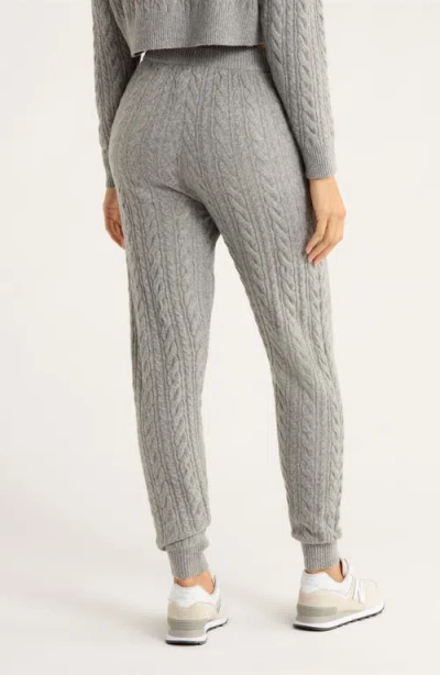 Mpg Cable Knit Joggers In Gray