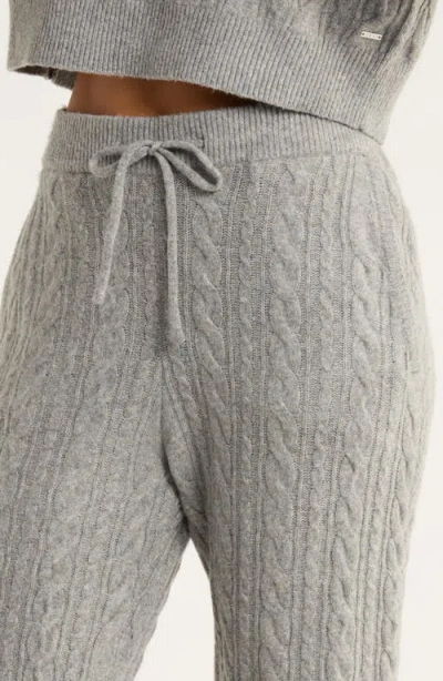 Mpg Cable Knit Joggers In Gray
