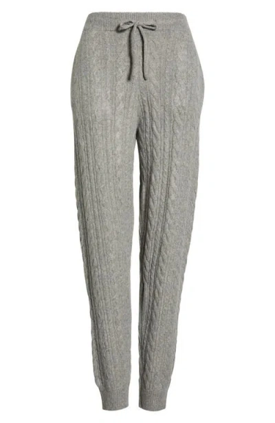 Mpg Cable Knit Joggers In Gray