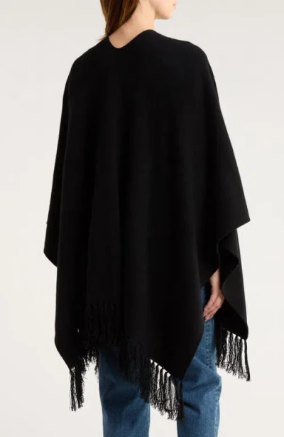Chan Luu Wool & Cashmere Ruana In Black
