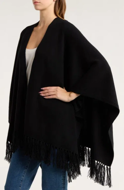 Chan Luu Wool & Cashmere Ruana In Black