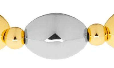 Marlyn Schiff Oversize Bead Stretch Bracelet In Metallic
