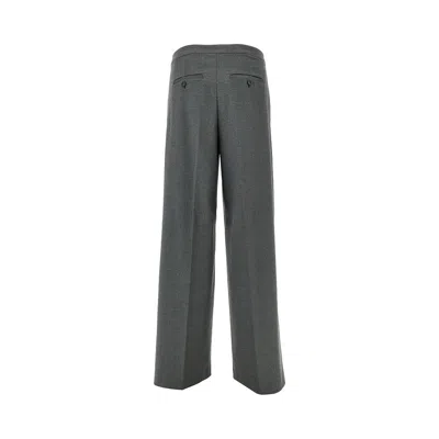 Pinko Flannel Pants With Torchon Trimmings In Gray