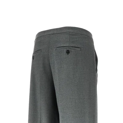 Pinko Flannel Pants With Torchon Trimmings In Gray