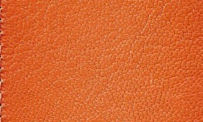 Graphic Image Leather Luggage Tag In Orange