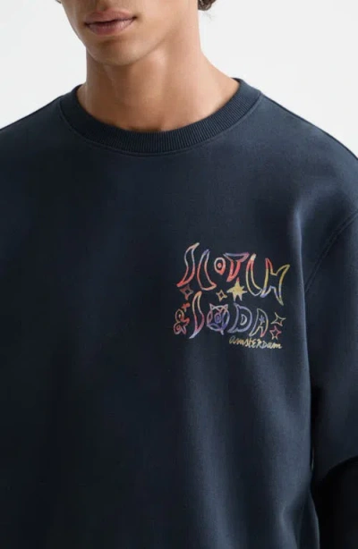 Scotch & Soda Graphic Print Sweatshirt In Blue