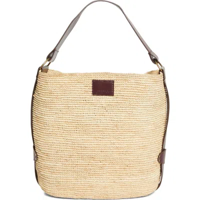 Isabel Marant Bayia Crocheted Raffia Tote In Neutral