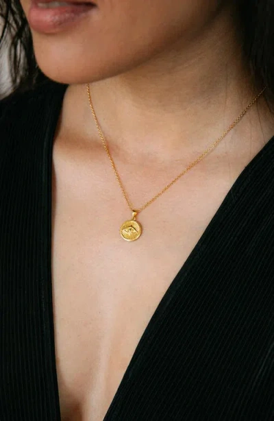 Vincero Courage Evil Eye Pendant Necklace In Gold