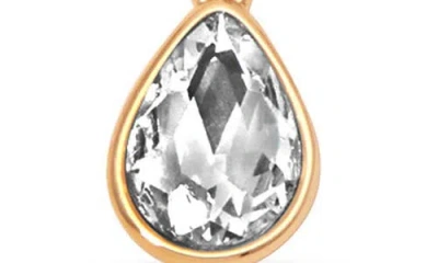 Ettika Cubic Zirconia Teardrop Paper Clip Chain Necklace In Gold