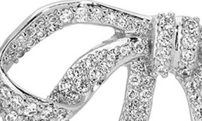 Ettika Pavé Cubic Zirconia Bow Drop Earrings In White