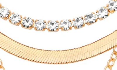 Ettika Divine Cubic Zirconia Layered Necklace In Gold