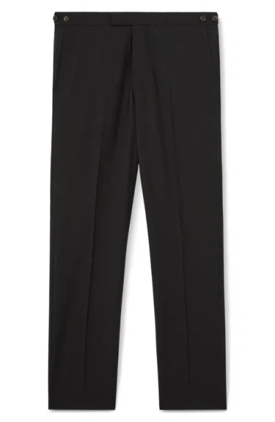 Reiss Promise Slim Fit Wool Blend Pants In Black