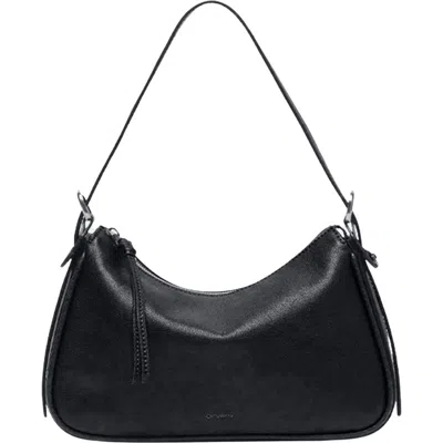 Oryany Small Lauren Leather Shoulder Bag In Black