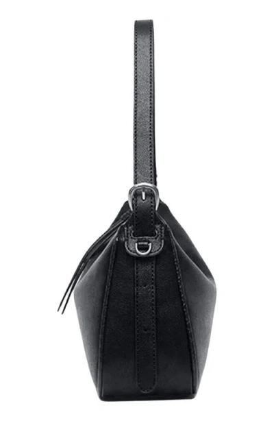 Oryany Small Lauren Leather Shoulder Bag In Black