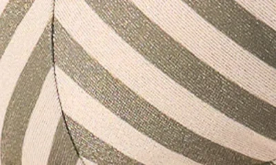 Pq Swim Stripe Triangle Bikini Top In Pattern