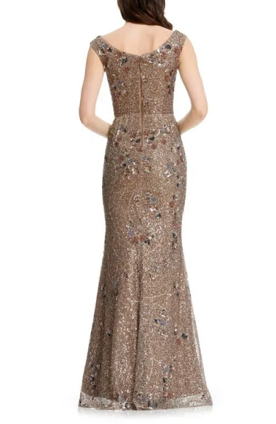 Dress The Population Josie Sleeveless Sequin Maxi Dress In Gold