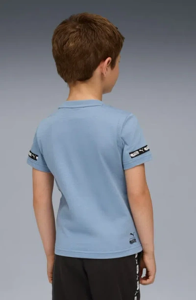 Puma X Hot Wheels Kids' Cotton Graphic T-shirt In Blue