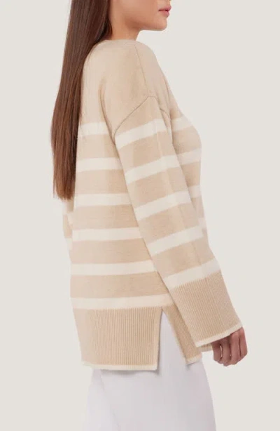 Matty M . Elliot Stripe Sweater In Multi