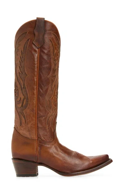 Circle G Embroidered Knee High Western Boot In Brown