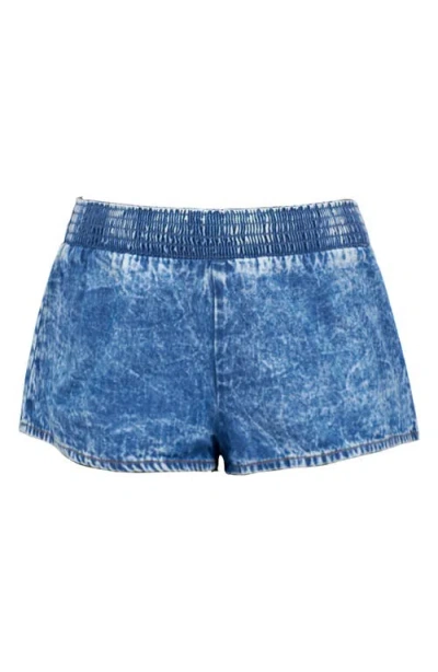 Pq Swim Kids' Kelly Cotton Cover-up Shorts In Blue