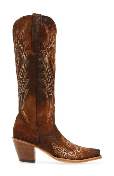 Corral Knee High Western Boot In Brown