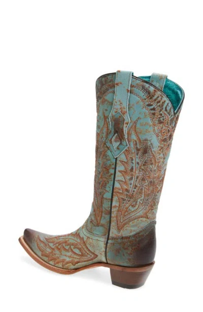 Corral Embroidered Mid Calf Western Boot In Multi