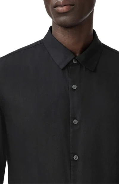 John Varvatos Ross Button-up Shirt In Black