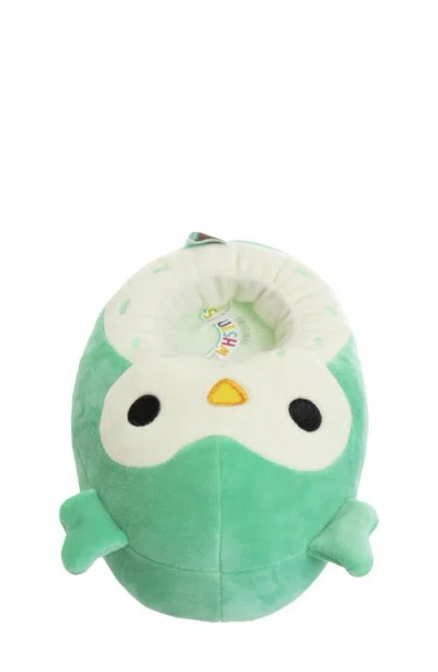 Josmo Kids' Squishmallows Winston The Owl Plush Slipper In Green