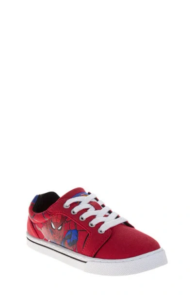 Josmo Kids' Marvel Spider-man Low Top Canvas Sneaker In Red