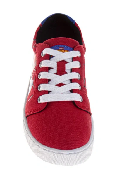 Josmo Kids' Marvel Spider-man Low Top Canvas Sneaker In Red