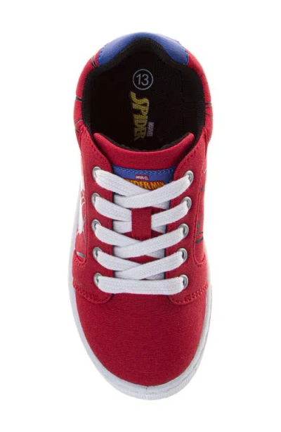 Josmo Kids' Marvel Spider-man Low Top Canvas Sneaker In Red