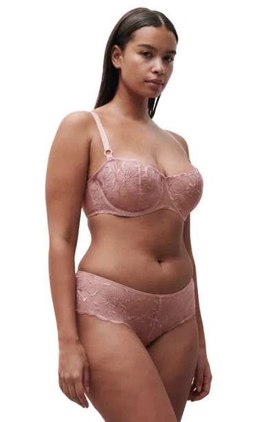 Chantelle Lingerie Fleurs Demi Bra In Pink