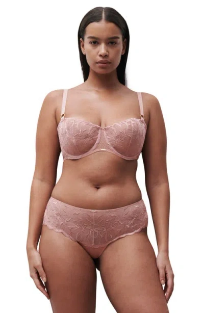Chantelle Lingerie Fleurs Demi Bra In Pink
