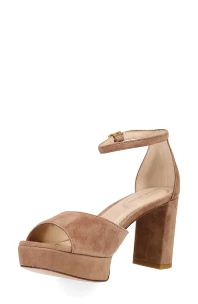 Pelle Moda Pearly Ankle Strap Platform Sandal In Brown