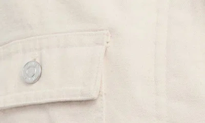Mango Corduroy Collar Denim Jacket In Neutral