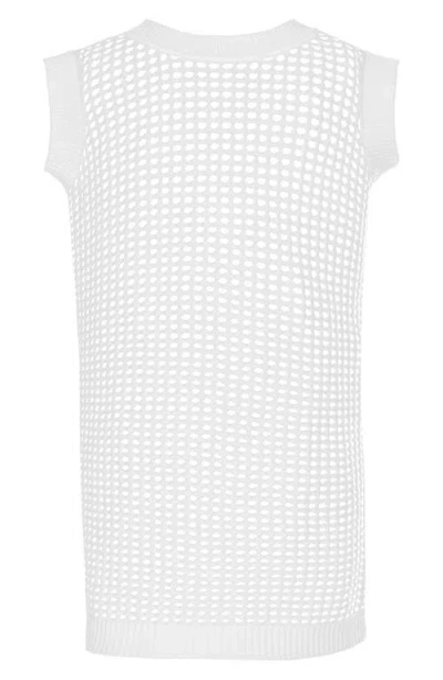 Pq Swim Kids' Tia Sheer Cover-up Dress In White