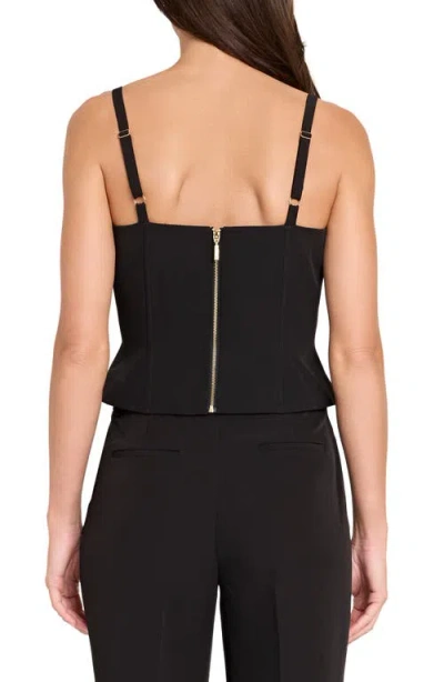 Tahari Asl Crepe Corset Tank In Black