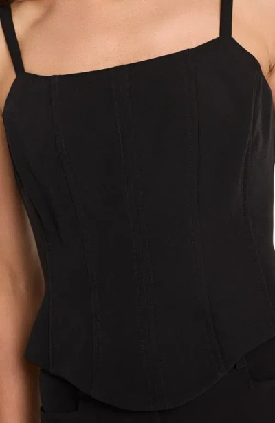 Tahari Asl Crepe Corset Tank In Black