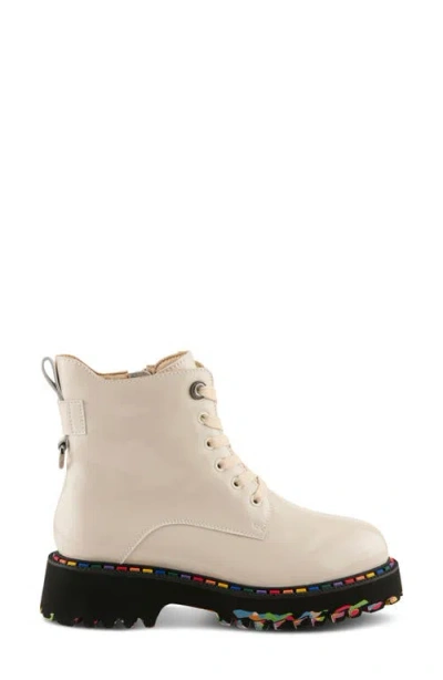 Spring Step Mistique Waterproof Combat Boot In Brown