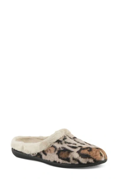 Flexus By Spring Step Fairsky Leo Faux Fur Scuff Slipper In Multi